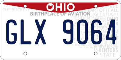OH license plate GLX9064