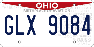 OH license plate GLX9084