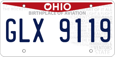 OH license plate GLX9119