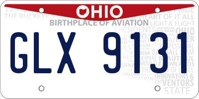 OH license plate GLX9131