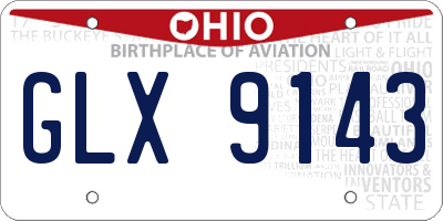 OH license plate GLX9143