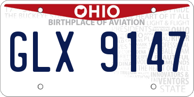 OH license plate GLX9147