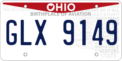 OH license plate GLX9149