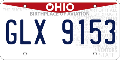 OH license plate GLX9153