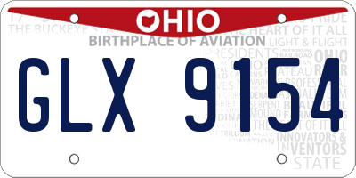 OH license plate GLX9154
