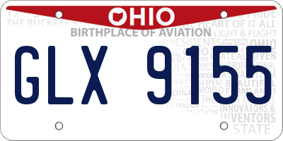 OH license plate GLX9155