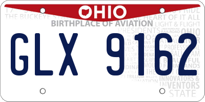 OH license plate GLX9162