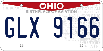 OH license plate GLX9166