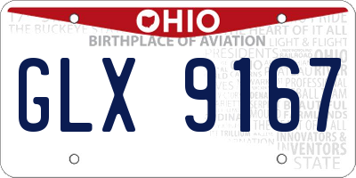 OH license plate GLX9167