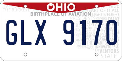 OH license plate GLX9170