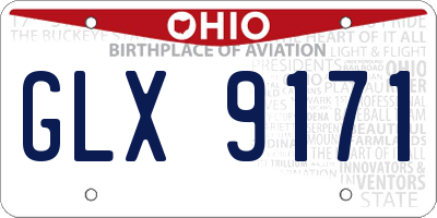 OH license plate GLX9171