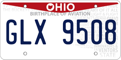 OH license plate GLX9508