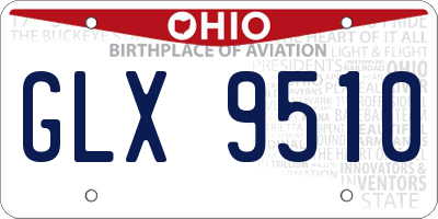 OH license plate GLX9510