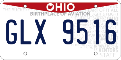 OH license plate GLX9516