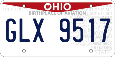 OH license plate GLX9517