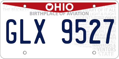 OH license plate GLX9527