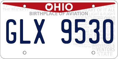 OH license plate GLX9530