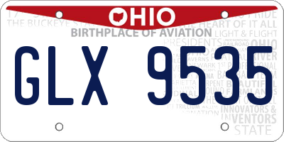 OH license plate GLX9535