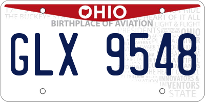 OH license plate GLX9548