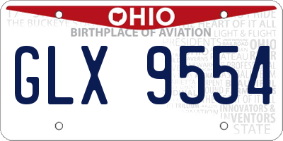 OH license plate GLX9554