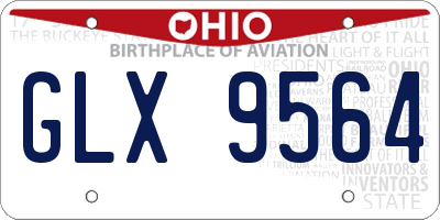 OH license plate GLX9564