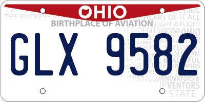 OH license plate GLX9582