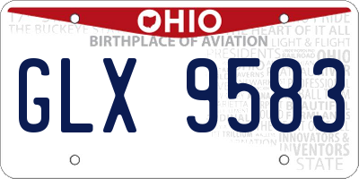 OH license plate GLX9583
