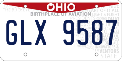 OH license plate GLX9587