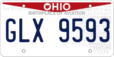 OH license plate GLX9593