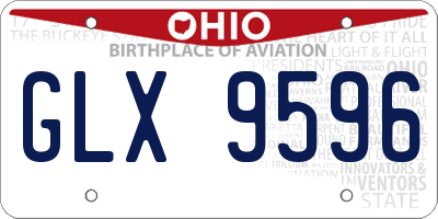 OH license plate GLX9596