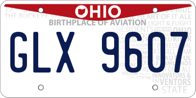 OH license plate GLX9607