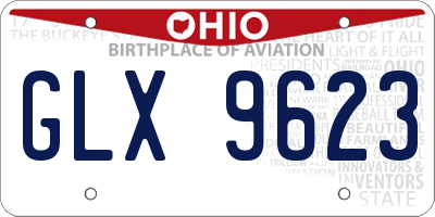 OH license plate GLX9623