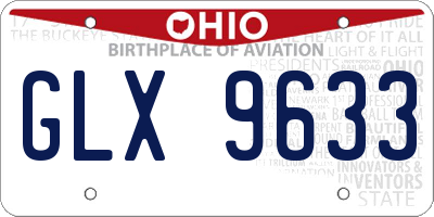 OH license plate GLX9633