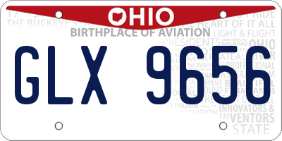 OH license plate GLX9656