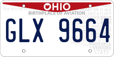 OH license plate GLX9664