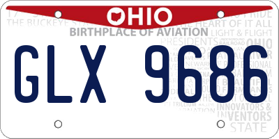 OH license plate GLX9686