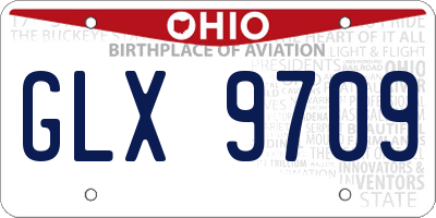 OH license plate GLX9709