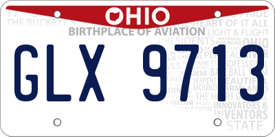 OH license plate GLX9713