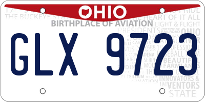 OH license plate GLX9723
