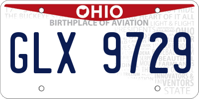 OH license plate GLX9729