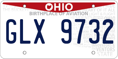 OH license plate GLX9732