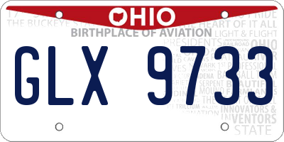 OH license plate GLX9733