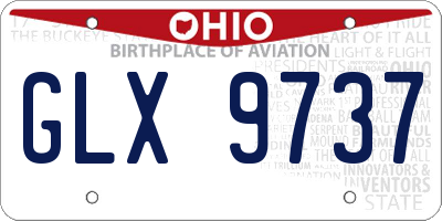 OH license plate GLX9737