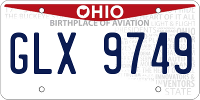 OH license plate GLX9749
