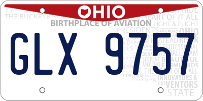 OH license plate GLX9757