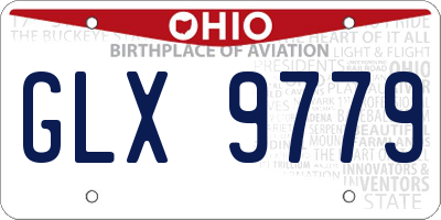OH license plate GLX9779