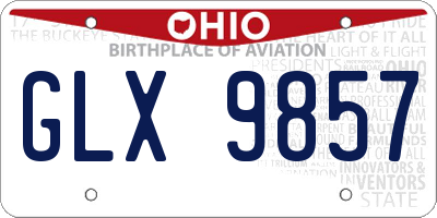 OH license plate GLX9857