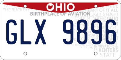 OH license plate GLX9896