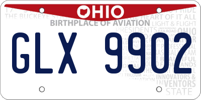 OH license plate GLX9902