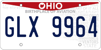 OH license plate GLX9964